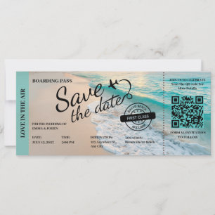 Strandhochzeit Herz Save the Date Hochzeit