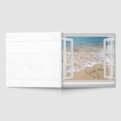 Strandhochzeit Herzen im Fenster Gästebuch (Voll)