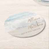 Strandhochzeit | Hochzeit am Meer Runder Pappuntersetzer (Angewinkelt)