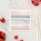 Strandhochzeit | Hochzeit am Meer Serviette (Beispiel)