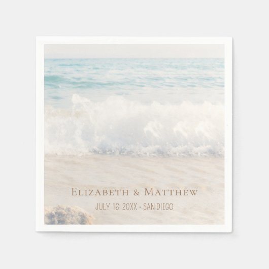 Strandhochzeit | Hochzeit am Meer Serviette (Vorderseite)