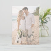 Strandhochzeit im kleinen Kreis Ankündigung (Stehend Vorderseite)