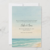 Strandhochzeit im kleinen Kreis Ankündigung (Rückseite)