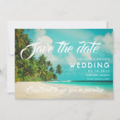 Strandhochzeit im Paradies Save The Date (Vorderseite)