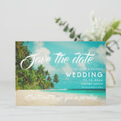 Strandhochzeit im Paradies Save The Date (Stehend Vorderseite)