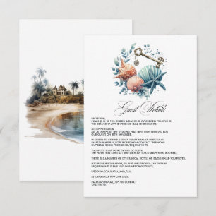 Strandhochzeit im Stil von Coastal Chic - Details  Begleitkarte