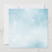 Strandhochzeit mit Aquarellstreifen Save the Date (Rückseite)