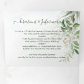 Strandhochzeit mit tropischen Blätter Dreifach Gefaltete Einladung (Innen Erste Seite)