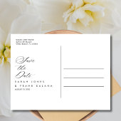 Strandhochzeit mit tropischer Blüte Save the Date Ankündigungspostkarte