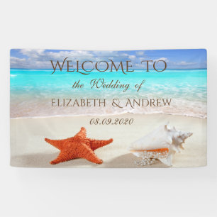 Strandhochzeit Muscheln Hochzeitsbanner Banner