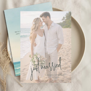 Strandhochzeit ohne großes Aufgebot Ankündigung