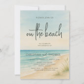 Strandhochzeit ohne großes Aufsehen Einladung (Vorderseite)