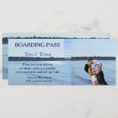 Strandhochzeit| Paare Boarding Pass Ticket- Einladung (Vorne/Hinten)