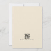 Strandhochzeit QR Code im Stil 'Coastal Chic' Einladung (Rückseite)