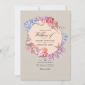 Strandhochzeit QR Code RSVP Einladung (Vorderseite)
