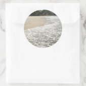 Strandhochzeit Runder Aufkleber (Tasche)