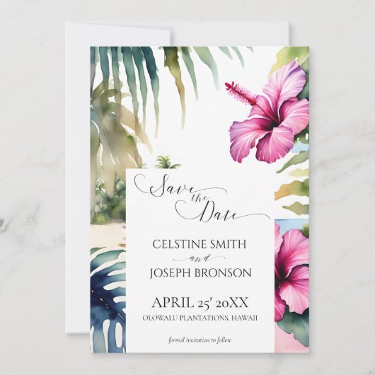 Strandhochzeit Save the Date (Vorderseite)