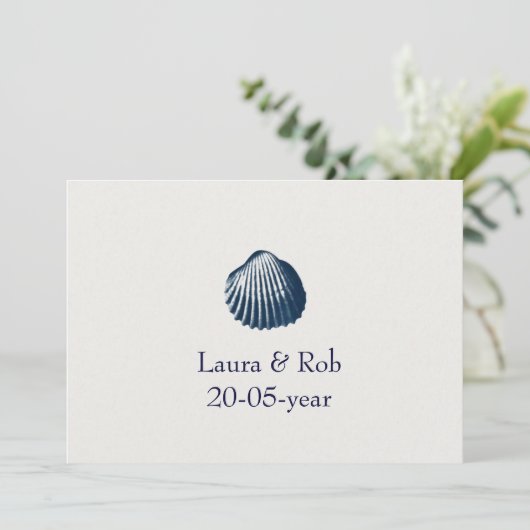 Strandhochzeit Save the Date (Stehend Vorderseite)