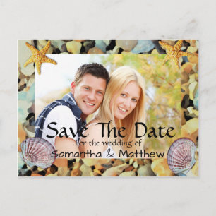 Strandhochzeit Save The Date Ankündigungspostkarte