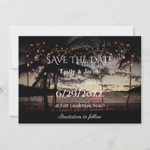 Strandhochzeit Save the Date Einladung