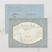 Strandhochzeit Save the Date Postkarte (Vorne/Hinten)