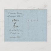 Strandhochzeit Save the Date Postkarte (Rückseite)
