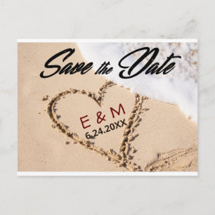 Strandhochzeit Save the Date Postkarte Benutzerdef