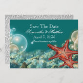 Strandhochzeit "SAVE THE DATE" Save The Date (Vorne/Hinten)