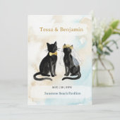 Strandhochzeit Save The Date – Tessa & Benjamin Einladung (Stehend Vorderseite)