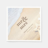 Strandhochzeit Serviette (Vorderseite)