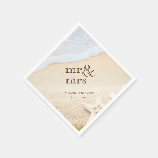 Strandhochzeit Serviette (Ecke)