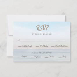 Strandhochzeit Sonnenuntergang Strandhochzeit RSVP Karte