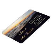 Strandhochzeit speichern Sie die Dattelmagnete Magnet (Linke Seite)