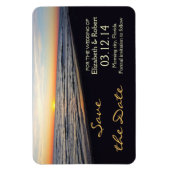 Strandhochzeit speichern Sie die Dattelmagnete Magnet (Vertikal)