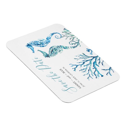 Strandhochzeit speichert Datumsmagnete Magnet (Rechte Seite)