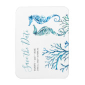 Strandhochzeit speichert Datumsmagnete Magnet (Vertikal)