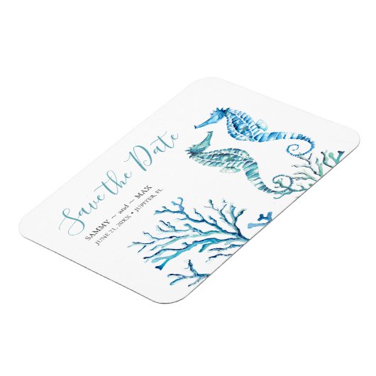 Strandhochzeit speichert Datumsmagnete Magnet (Linke Seite)