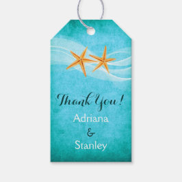 Strandhochzeit Starfish Paar & Schleier Vielen Dan Geschenkanhänger