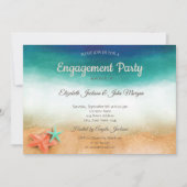 Strandhochzeit, Starfish Verlobung Einladung (Vorderseite)