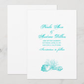 Strandhochzeit Termin vormerken Save The Date (Vorne/Hinten)