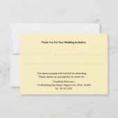 Strandhochzeit - tropisches Ziel RSVP Karte (Rückseite)