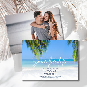 Strandhochzeit unter Palmen Save The Date
