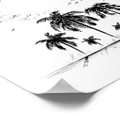 Strandhochzeitpalme Lieblingszeichen Poster (Ecke)