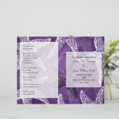 Strandhochzeitprogramm Starfish Lila (Stehend Vorderseite)