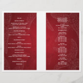 Strandhochzeitprogramm Starfish Red (Rückseite)