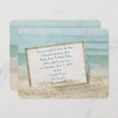 Strandhochzeitrahmen in Sand Einladung (Vorne/Hinten)