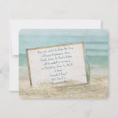 Strandhochzeitrahmen in Sand Einladung (Vorderseite)
