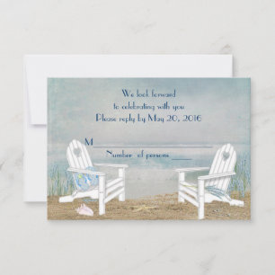 Strandhochzeits-Antwort RSVP Karte