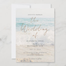 Strandhochzeits-Einladung Meer/Hochzeit am Meer