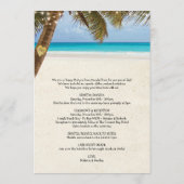 Strandhochzeits-Itinerary-Doppelseitiges Programm (Rückseite)